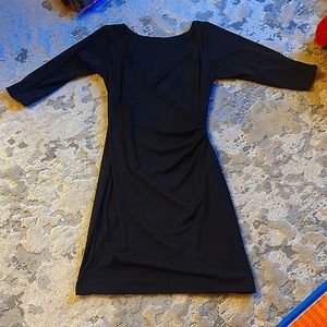 Sexy long sleeve dress with Decollete neckline